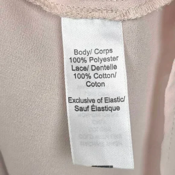 Maurices Womens Blush Lace Peplum Blouse L - Picture 6 of 7